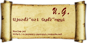 Ujszászi Gyöngyi névjegykártya